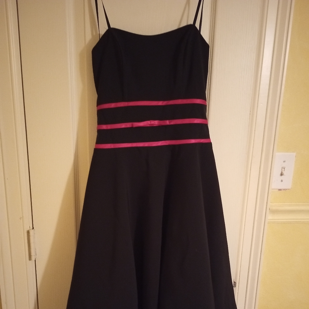 B Smart Junior Black & Pink Party Dress